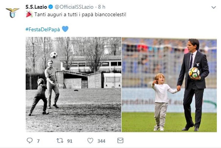 La Lazio posta le foto di due grandi pap: Maestrelli e Inzaghi